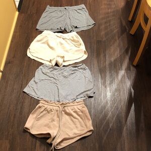 Soma Women's casual Shorts set of 4 - Gray, Cream, Striped, Tan. mixed lot sz XS
